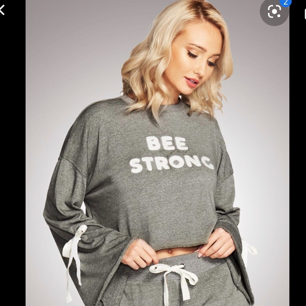 Birdie Bee Bee String Crop Sweat shirt